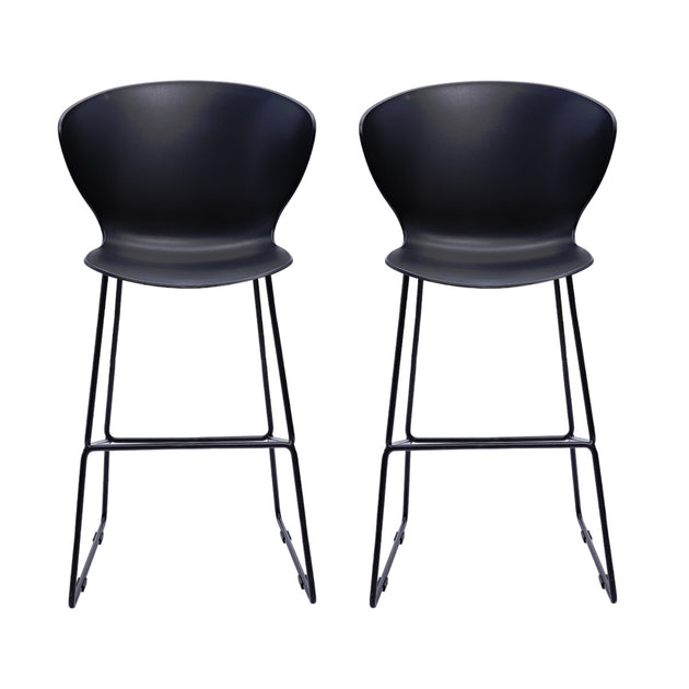 Hivvago Set of Two Bar Chair Black 3