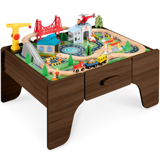 Holz-Eisenbahn-Set Tisch für Kleinkinder 2