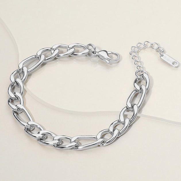FASHNZFAB Figaro Chain Bracelet Silver One Size 3
