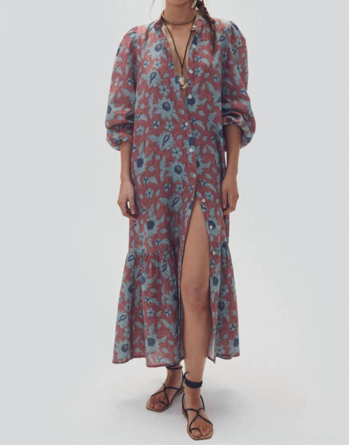 Lanhtropy Meknes Leinenkleid Multi XSmall 2