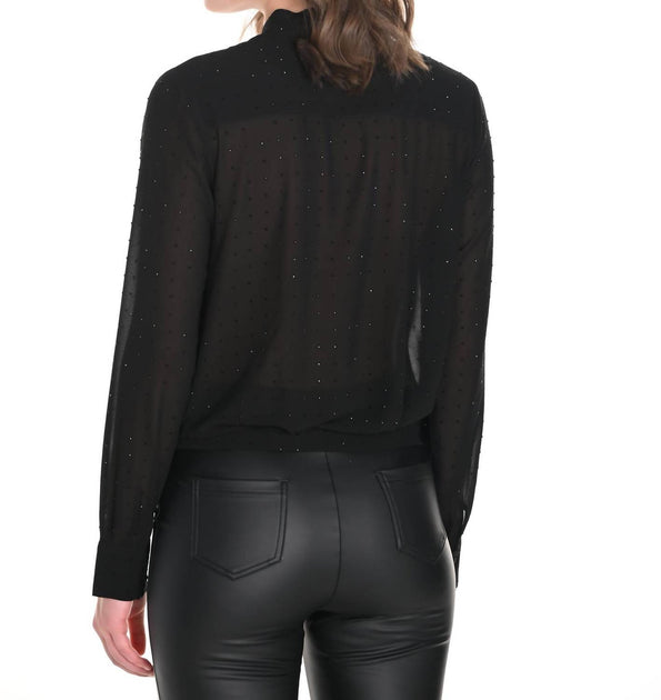 Frank Lyman Woven Blouse Black Medium 3