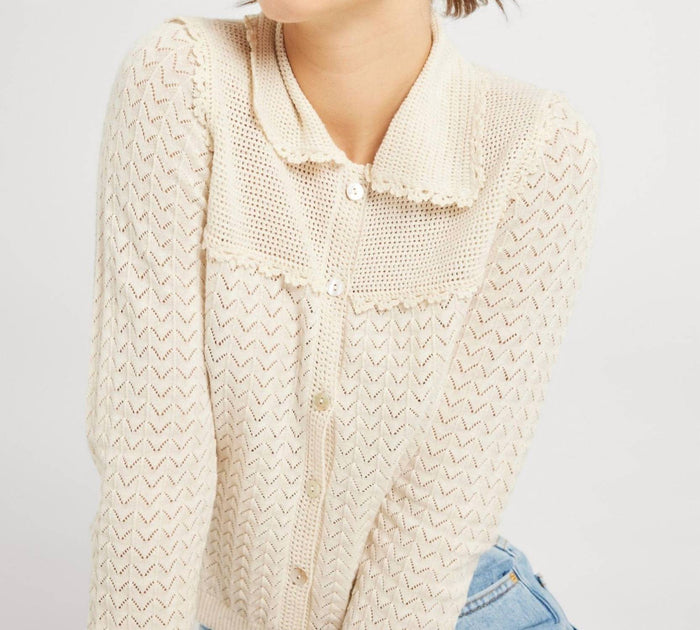 MILLE Andie Cardigan Beige Large 3