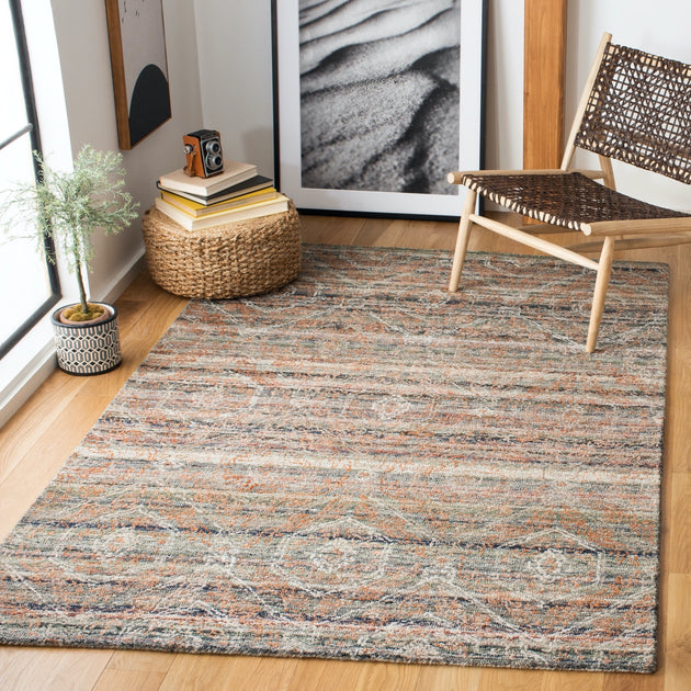 Safavieh Marquee MRQ114 Area Rug Grey/Rust 2