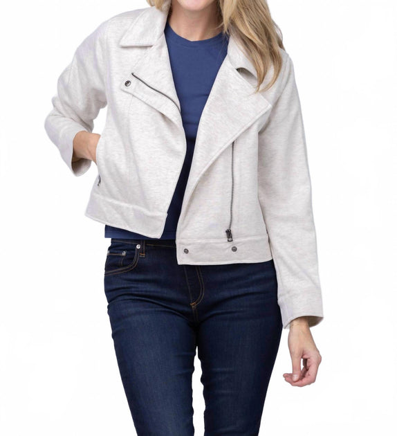 Dylan Mason Knit Bomber Jacket White X-Small 2