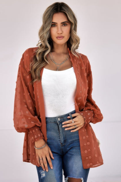 TRUEDAMES Polka Dot Kimono White XL 3