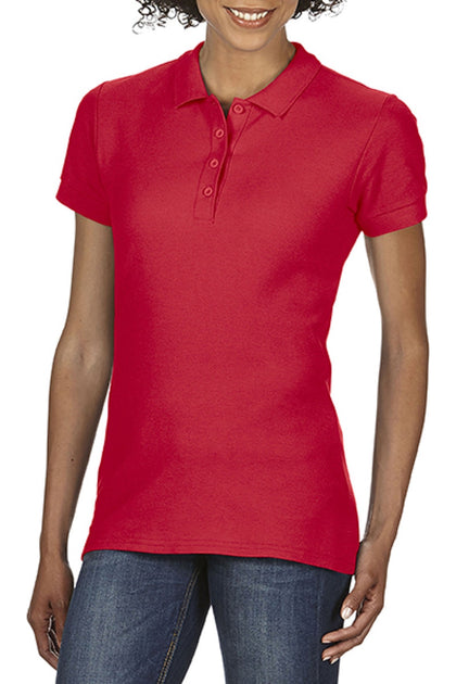 Gildan Softstyle Women's Short Sleeve Polo Shirt Red Medium 3