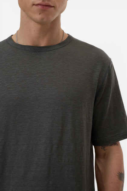 Closed Linen Blend T-Shirt Grey Medium 4