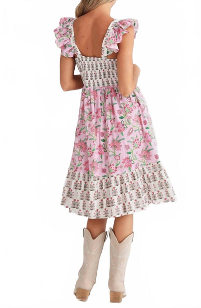 Talisman Zoe Ruffle Hem Dress Multi Medium 3