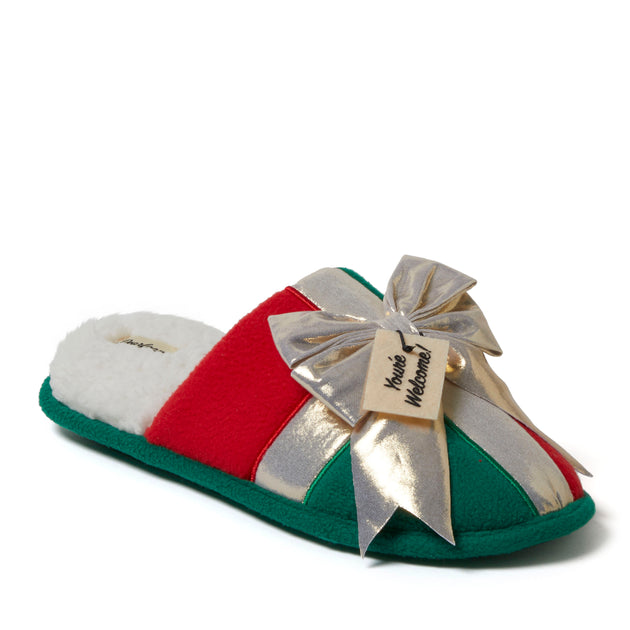 Dearfoams Novelty Holiday Christmas Scuff Slipper Multi Large 3