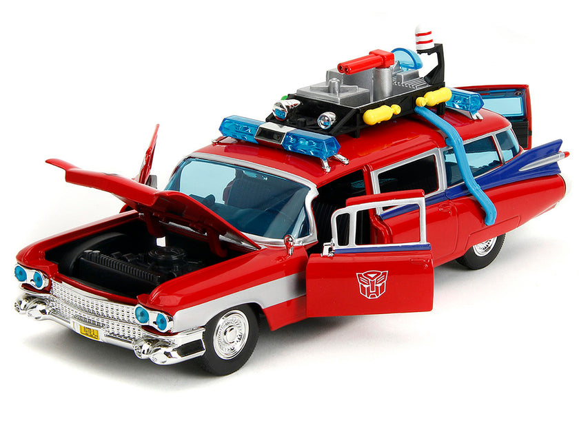 Jada 1959 Cadillac Ambulance Ecto-1 Red 1/24 3