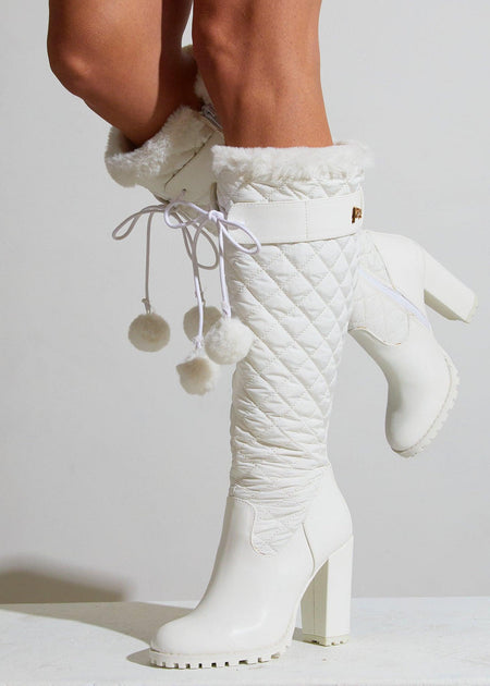 SPARKL Aspen Puffer Boot White US 8 2