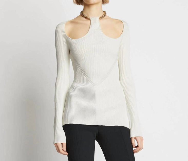 Proenza Schouler Clean Viscose Knit Top White Medium 2
