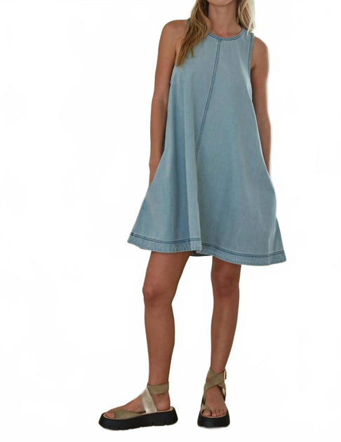 By Together Swing Mini Dress Blue Medium 2