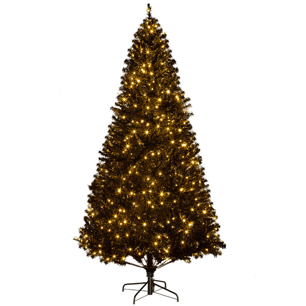 BreeBe 7,5 Fuß vorbeleuchteter künstlicher Weihnachtsbaum 4