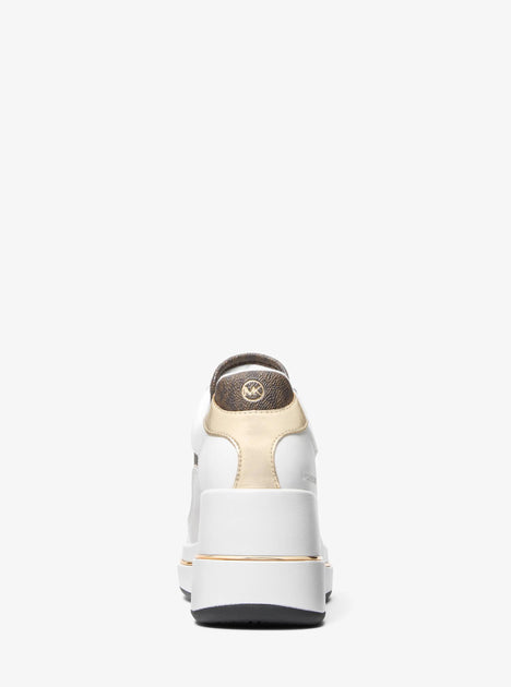 Michael Kors Emmy Wedge Trainer White US 8 4