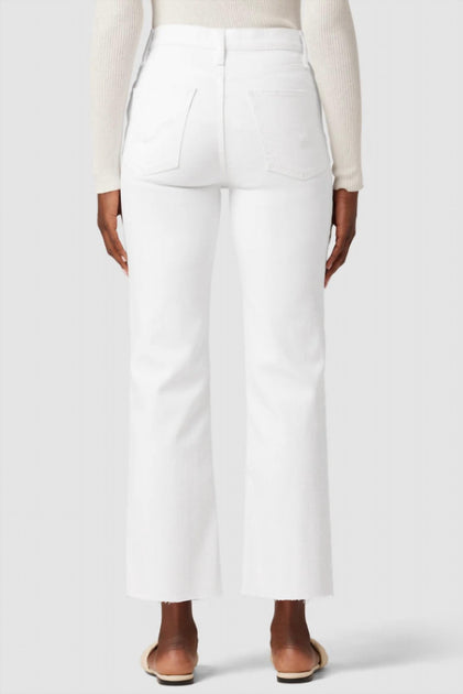 Hudson Shadow Remi Crop Straight Leg Jeans White 24 4