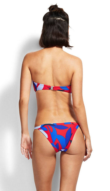 Seafolly Bound Brazilian Bikini Bottom Blue US 8 4