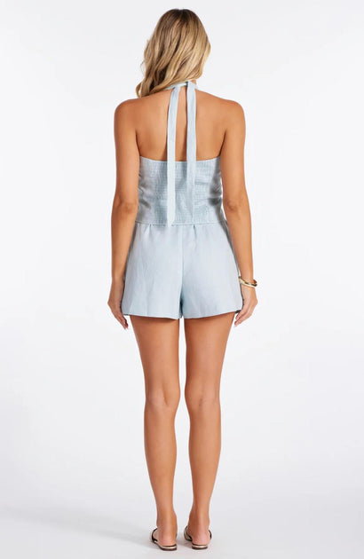 bishop + young Positano Short en Lin Bleu XS 3