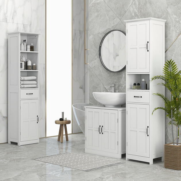 Hivvago Bathroom Storage Cabinet White 3