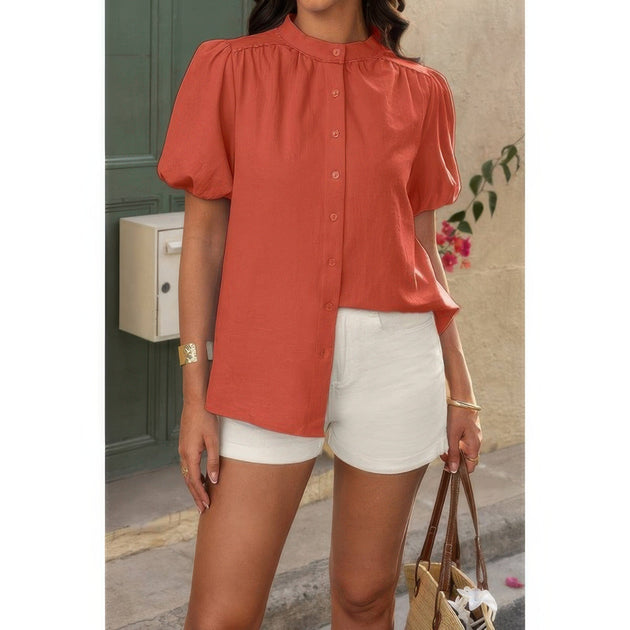 TRUEDAMES Button Down Top Black Small 4