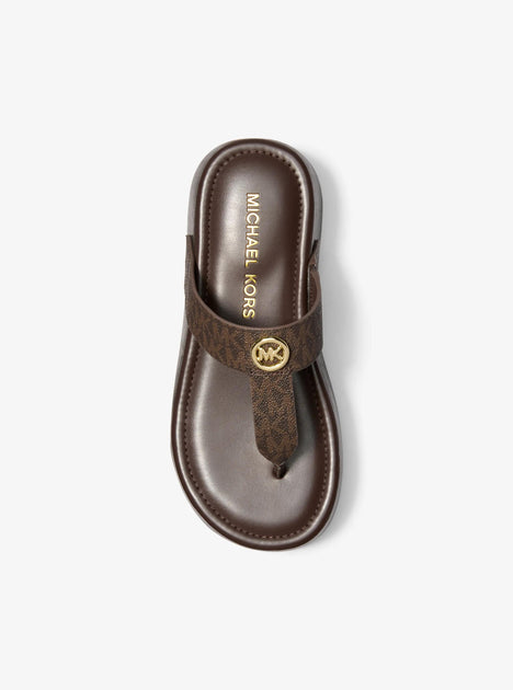 Michael Kors Koya Platform Flip Flop Brown US 11 2