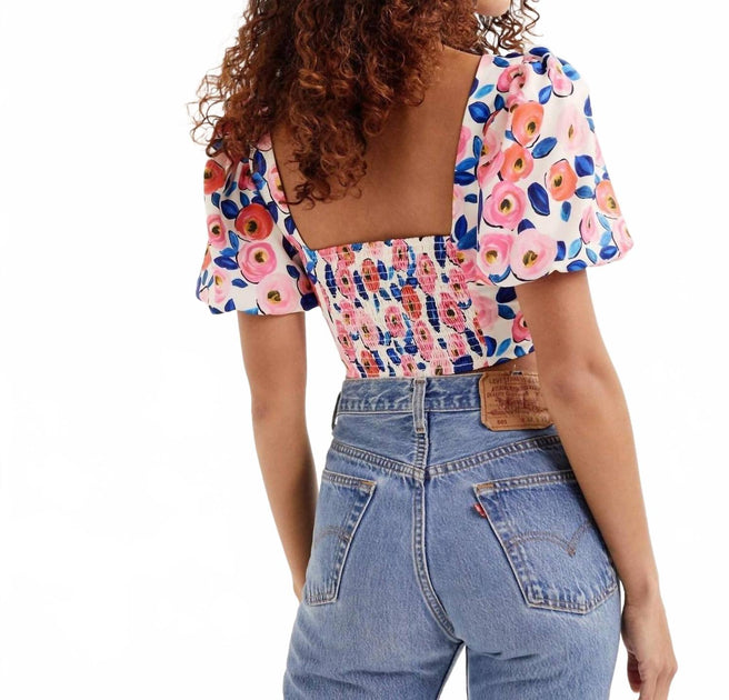 for Love & Lemons Gianna Crop Top Pink Large 3