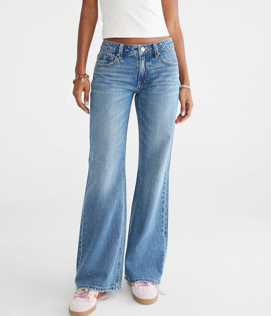 Aeropostale Low-Rise Baggy Flare Jean Blue US 10 Regular 3