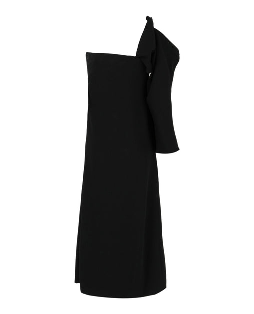 Ferragamo One-Shoulder Midi Dress Black EU 40 3