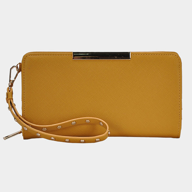 FASHNZFAB Faux Leather Zipper Wallet Grey 4