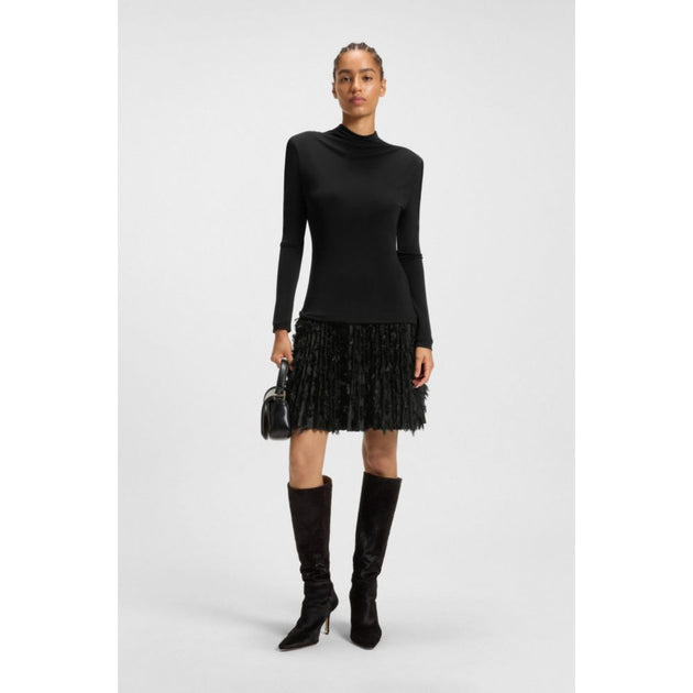 Boss Jersey Dress Black Medium 3
