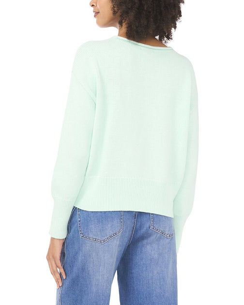 Vince Camuto Rollneck Cotton Pullover Green Small 3