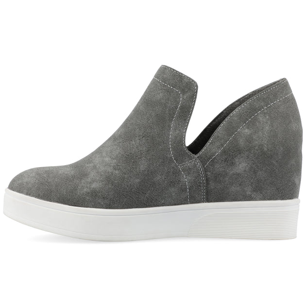 Journee Collection Cardi Sneaker Wedge Blue US 8.5 3
