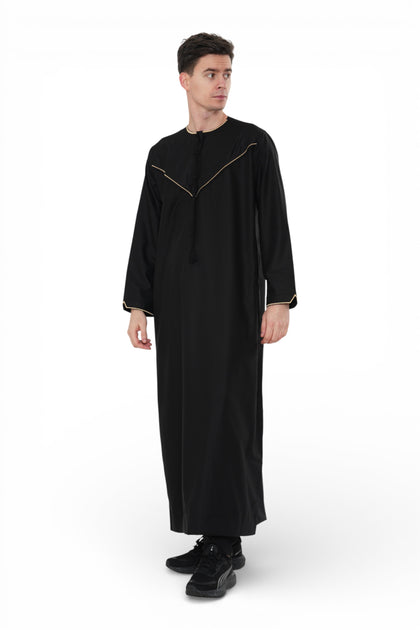 TT-007 Men's Moroccan Thobe Black XXLarge 4