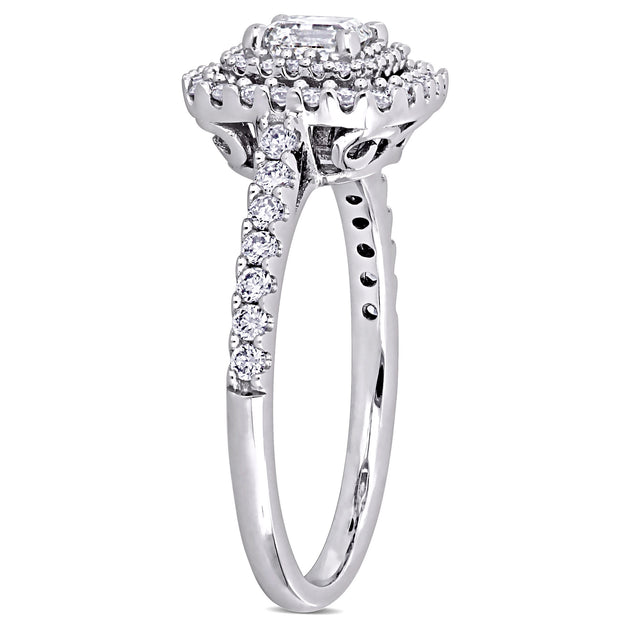 Mimi & Max Double Halo Engagement Ring White Gold US 8 3