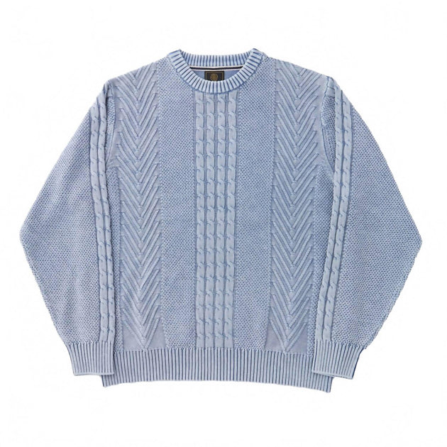 F/X Fusion Cable Herringbone Sweater Blue XL 3