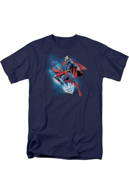 Gildan Superman Crystallize T-Shirt Blue XLarge 2