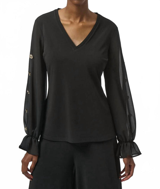 Joseph Ribkoff Top Black UK 12 2