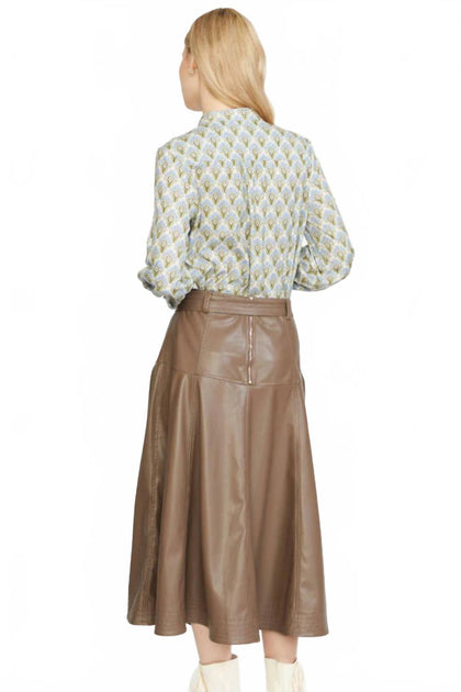 Stellah Midi Skirt Beige Medium 3