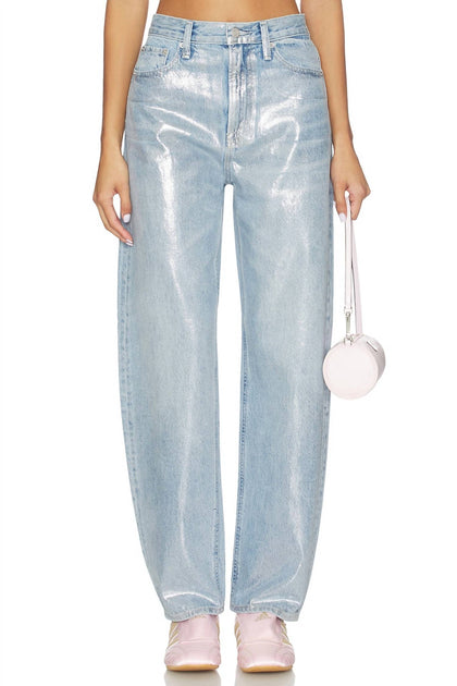 PISTOLA Wes High Rise Barrel Jeans Blue 24 2