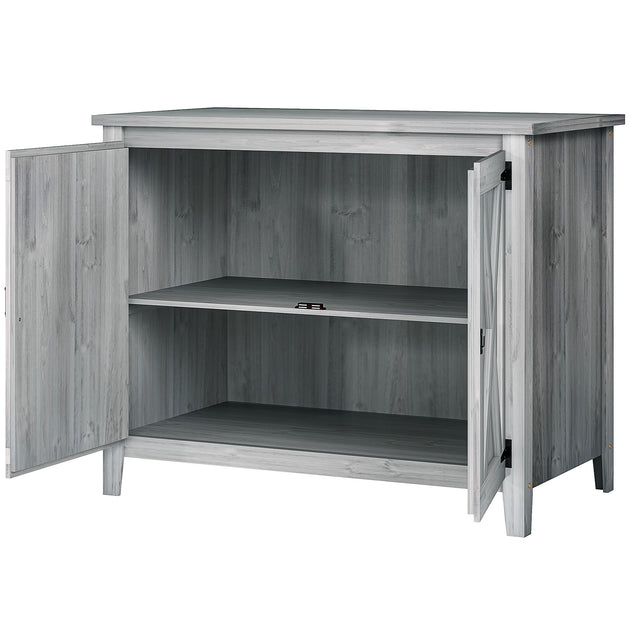 Hivvago Backyard Storage Cabinet Light Gray 3