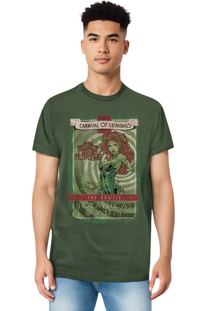 Gildan Batman Botanical Beauty Heather Tee Green Small 4