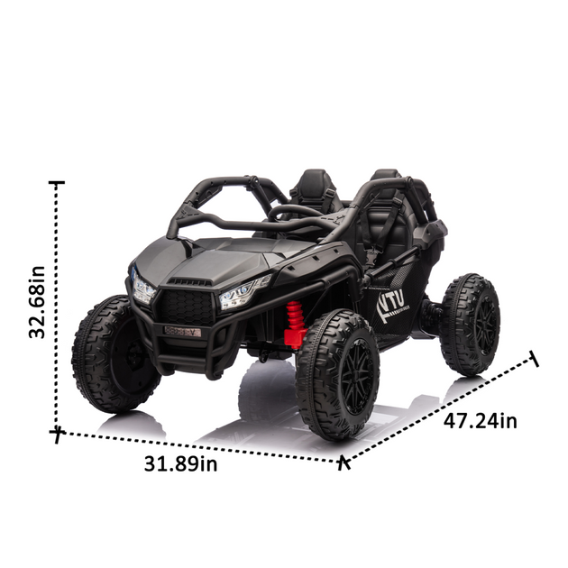 BreeBe 24V Two-seater Kids Ride On UTV Black 5