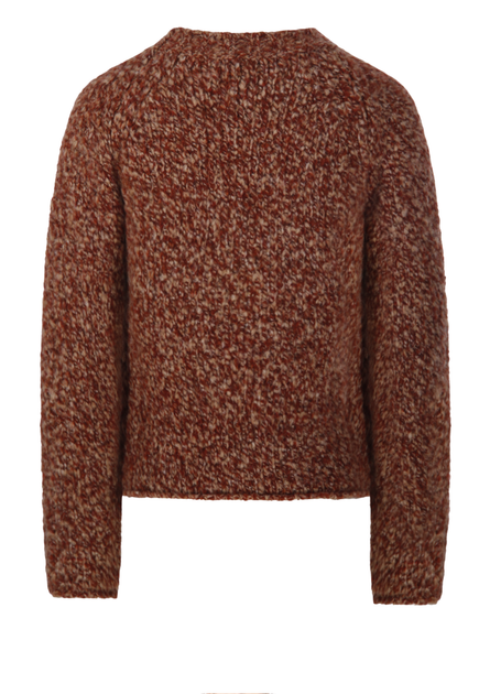 Fabrizio del Carlo Chunky Knit Crewneck Sweater Brown Medium 4