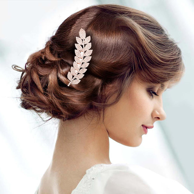 FASHNZFAB Leaf Hair Comb Gold 3