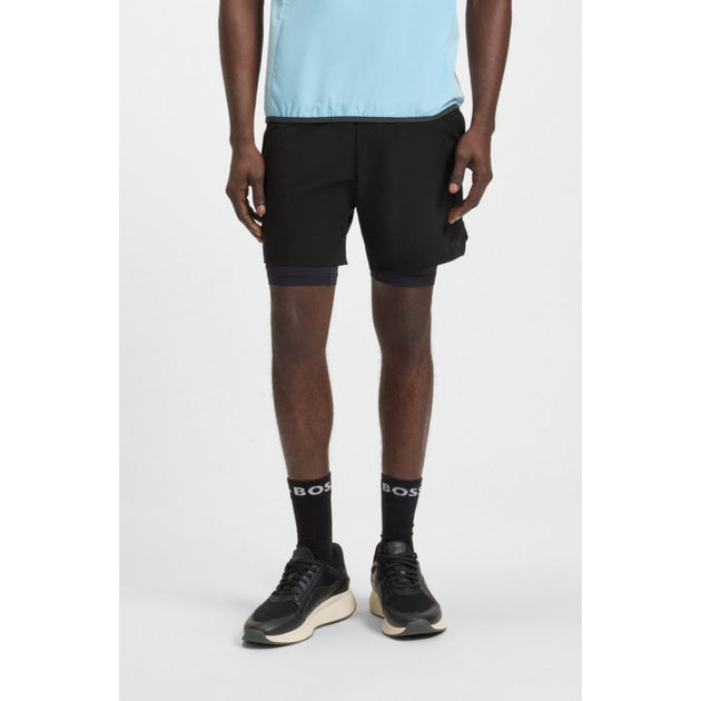 Boss Active Double-Layer Shorts Black Small 4