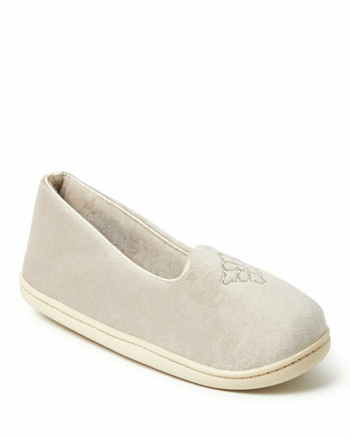 Dearfoams Rebecca Women's Slipper Silver Medium 3