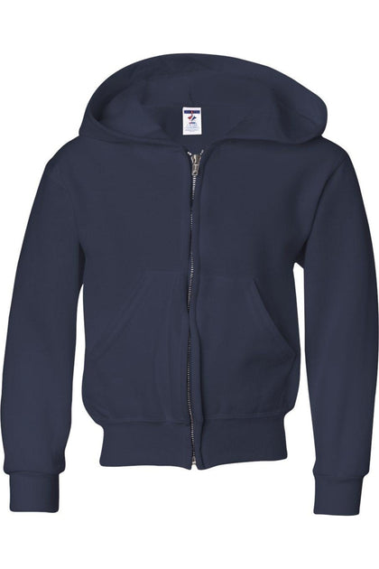 JERZEES NuBlend Hooded Sweatshirt Blue Small 2