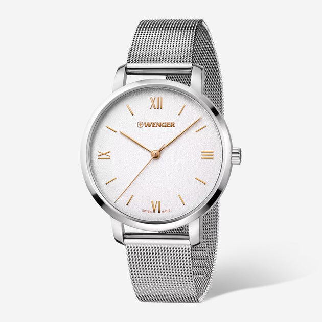 Wenger Metropolitan Donnissima White Watch 38mm Silver 3