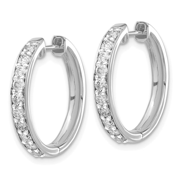 Diamond2Deal Hinged Hoop Earrings Silver 4