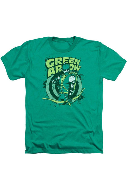 Gildan DC Comics On Target Adult Heather Tee Green Large 2